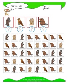 Kaç Tane Var Çalışma Sayfaları
